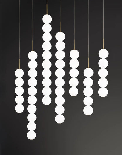 Abacus linéaire 140cm Suspensions LED Blanc