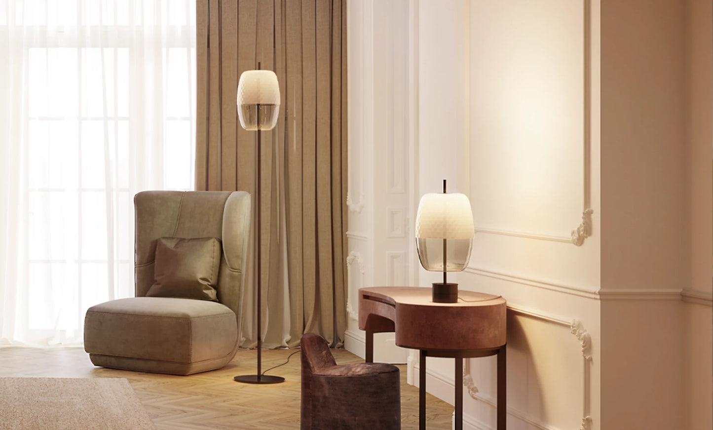 Adamas 23cm Noir Lampes à Poser