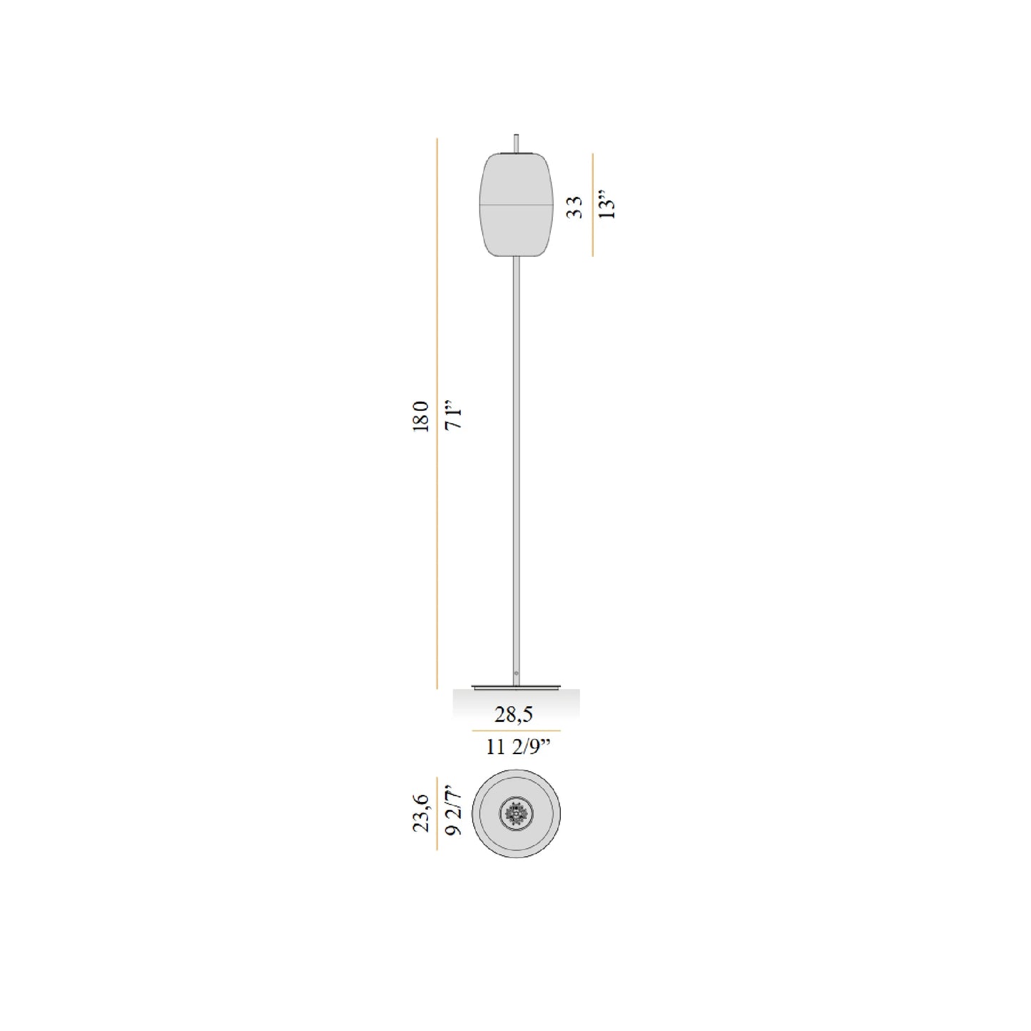 Adamas Laiton Lampadaires