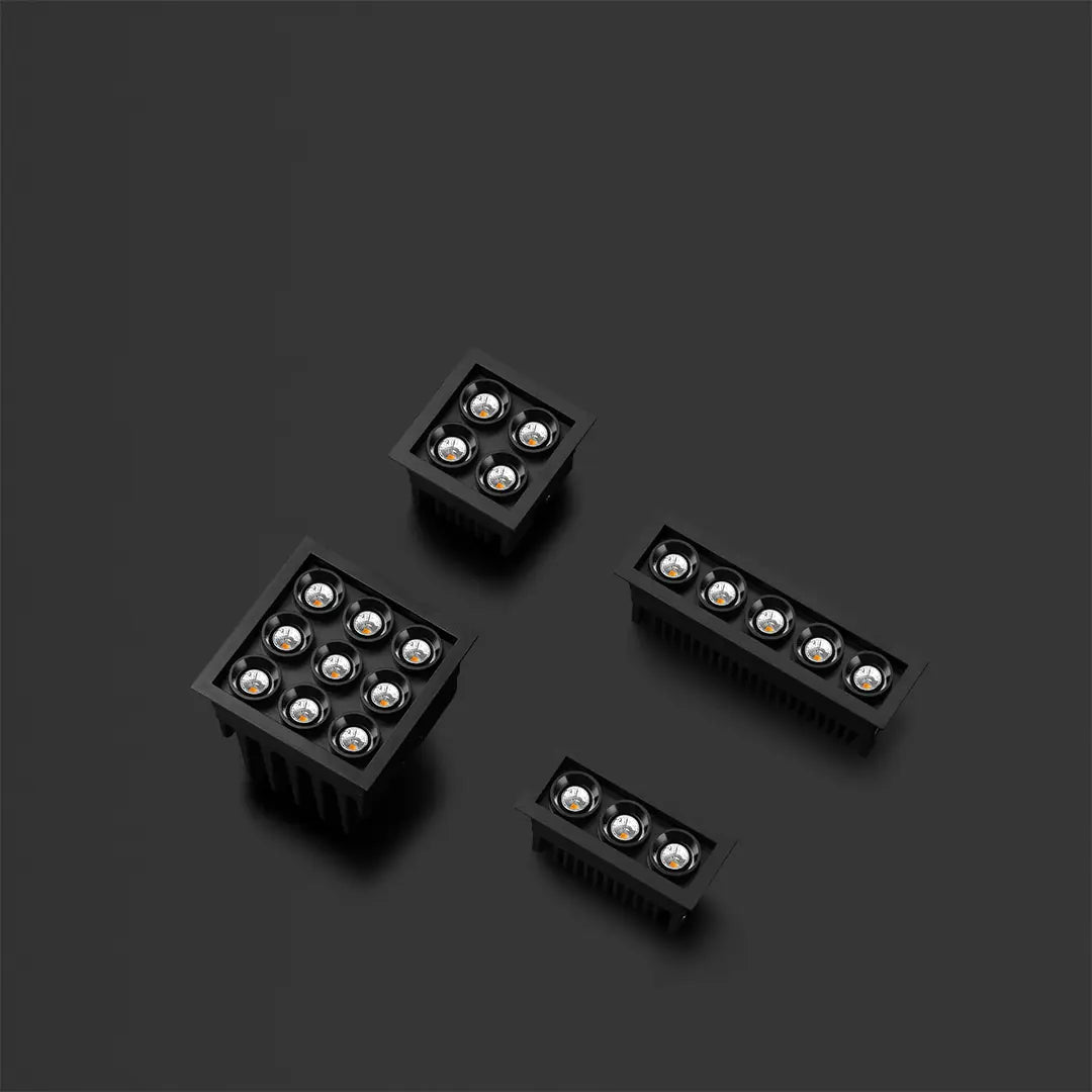Black Foster Micro Recessed 10 Dim Push 2700K Spots encastrés