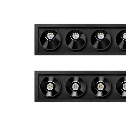 Black Foster Asymm Rec 3 Dim Push 3000K Spots encastrés