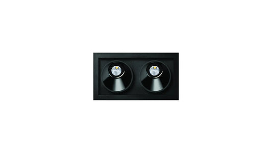 Black Foster Asymm Rec 2 3000K Spots encastrés