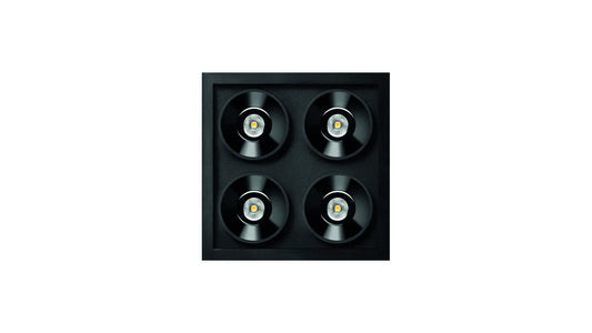 Black Foster Rec 2X2 Spot 2700K Spots encastrés