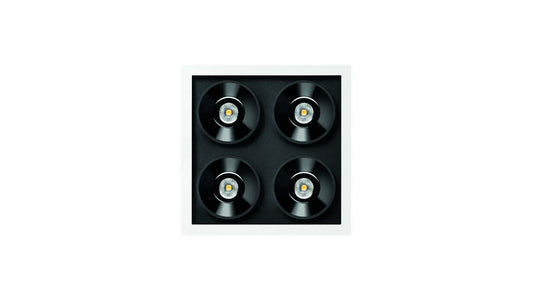 Black Foster Rec 2X2 Spot Dim Push 3000K Spots encastrés
