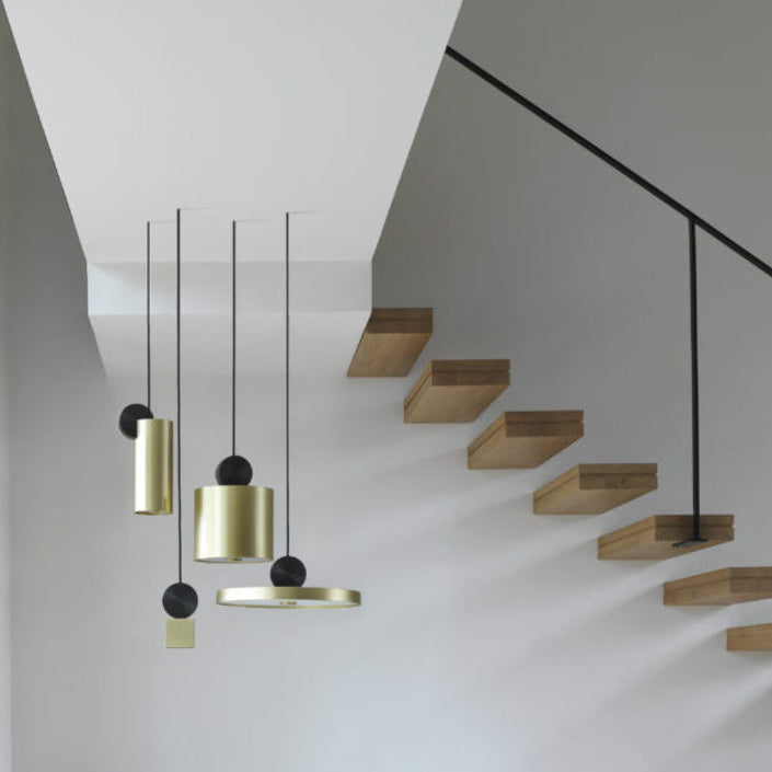 Calée V2 Suspensions LED Laiton satiné Satin Graphite