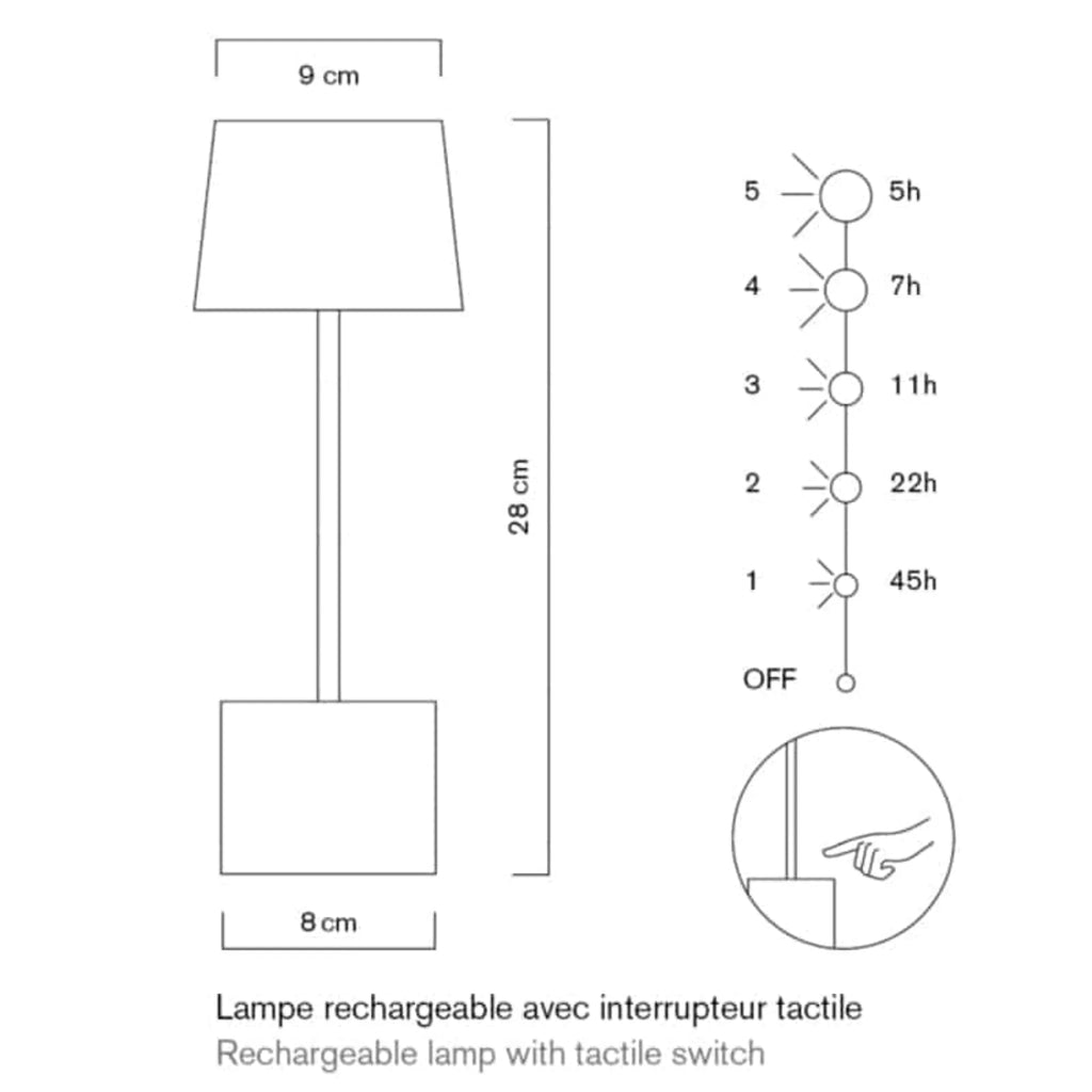 Cosy Plissé Baladeuses et nomades LED Noir