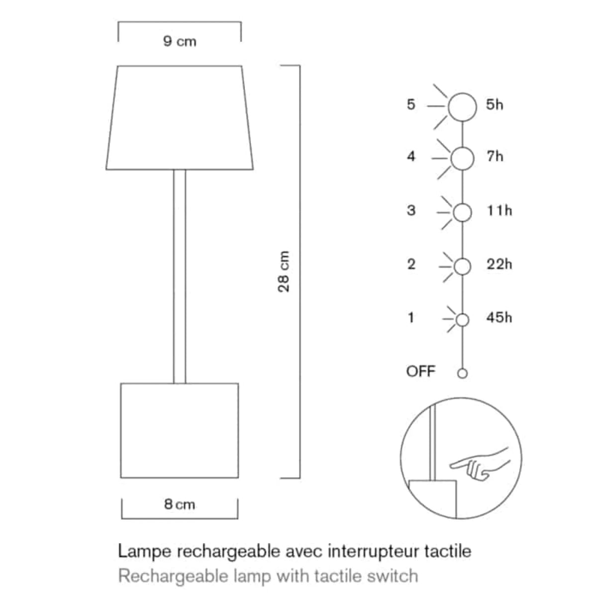 Cosy Plissé Baladeuses et nomades LED Noir