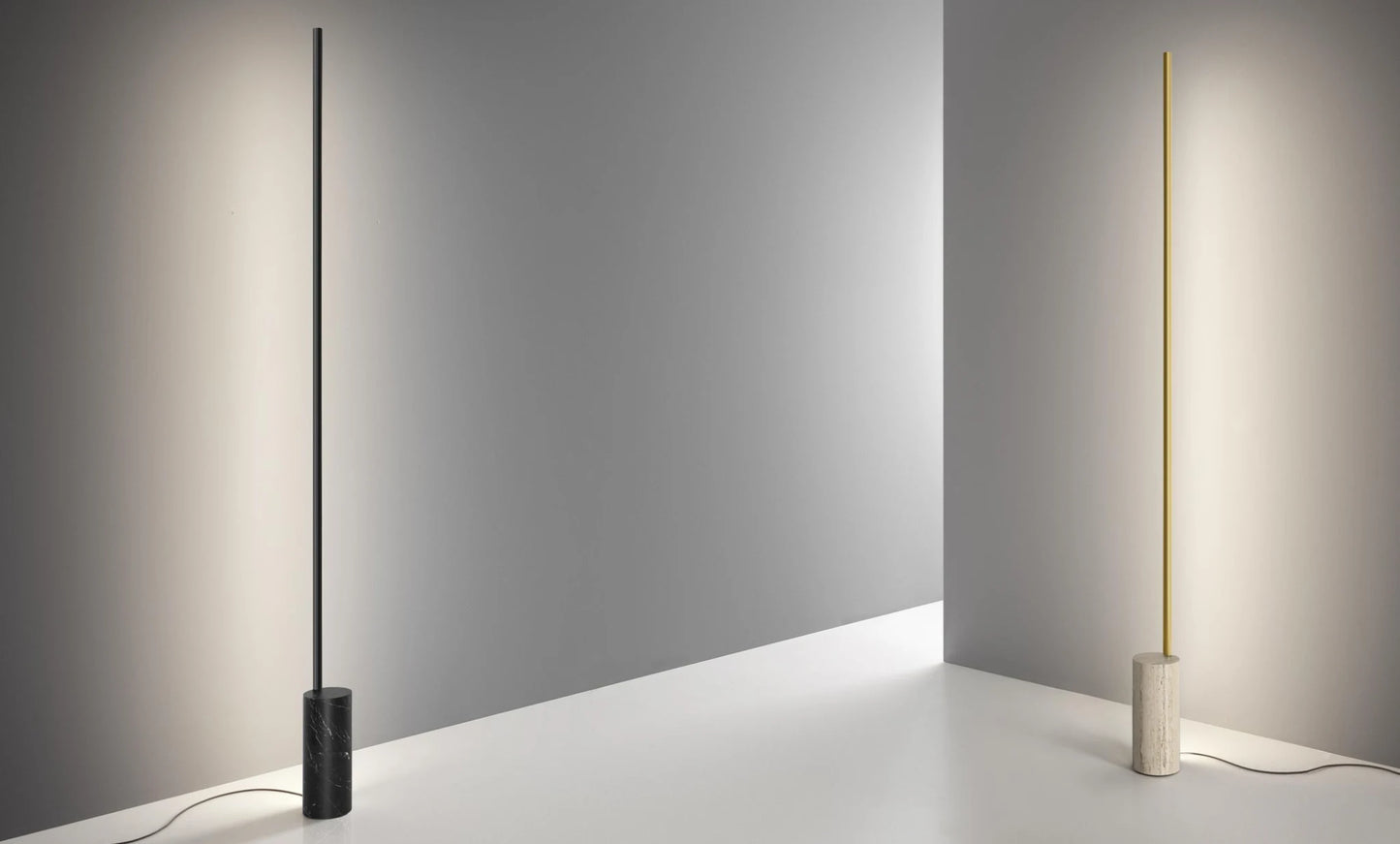 Hilow Line Base marbre noir Lampadaires