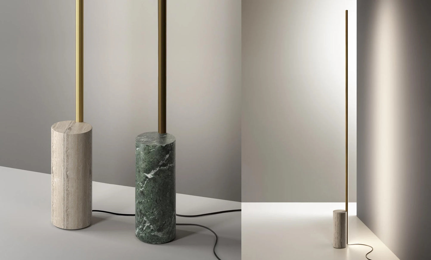 Hilow Line Base travertin Lampadaires