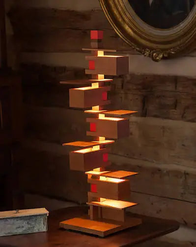 Taliesin 3 Cherry Lampes de sol Bois clair