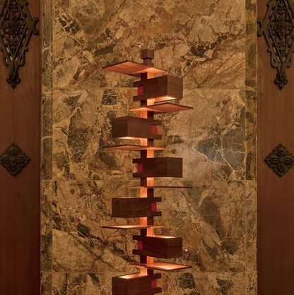 Taliesin 3 Walnut Lampes de sol Bois foncé