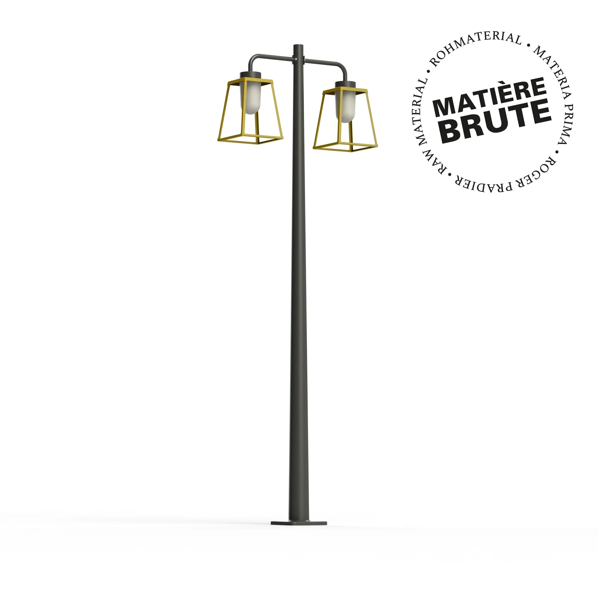Laiton brut - Gris noir