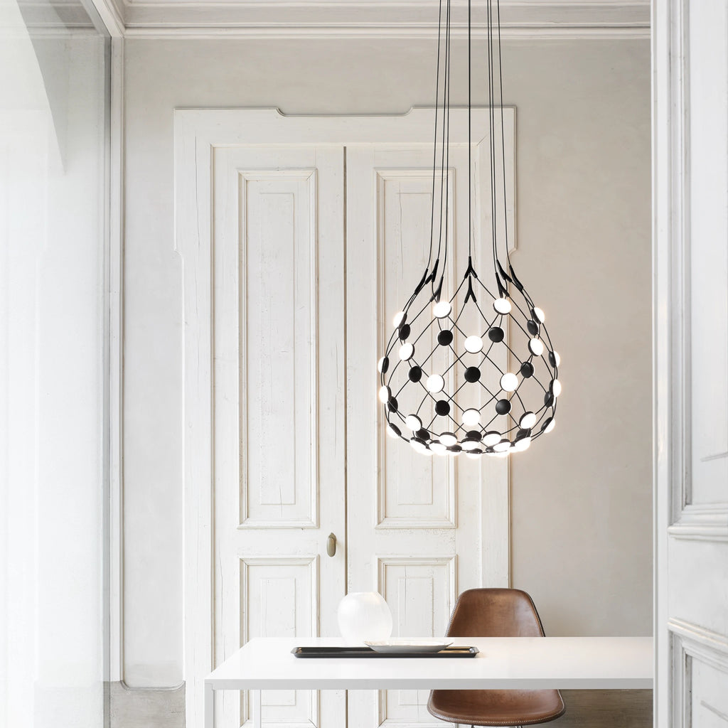 Mesh Ø 55cm LED Suspensions Noir