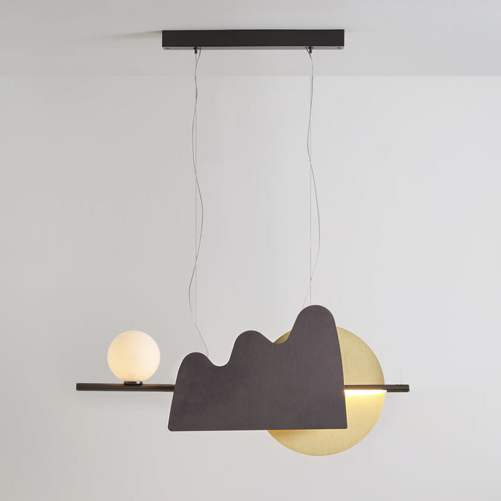 Nacho 75cm Suspensions Laiton satiné-Graphite satiné