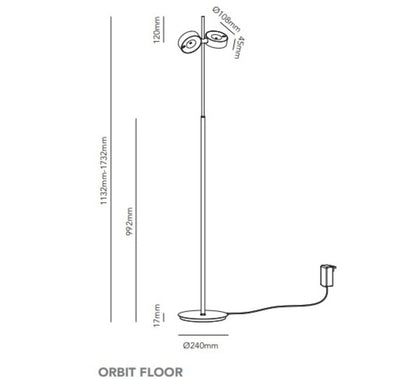 Orbit Floor Laiton Lampadaires