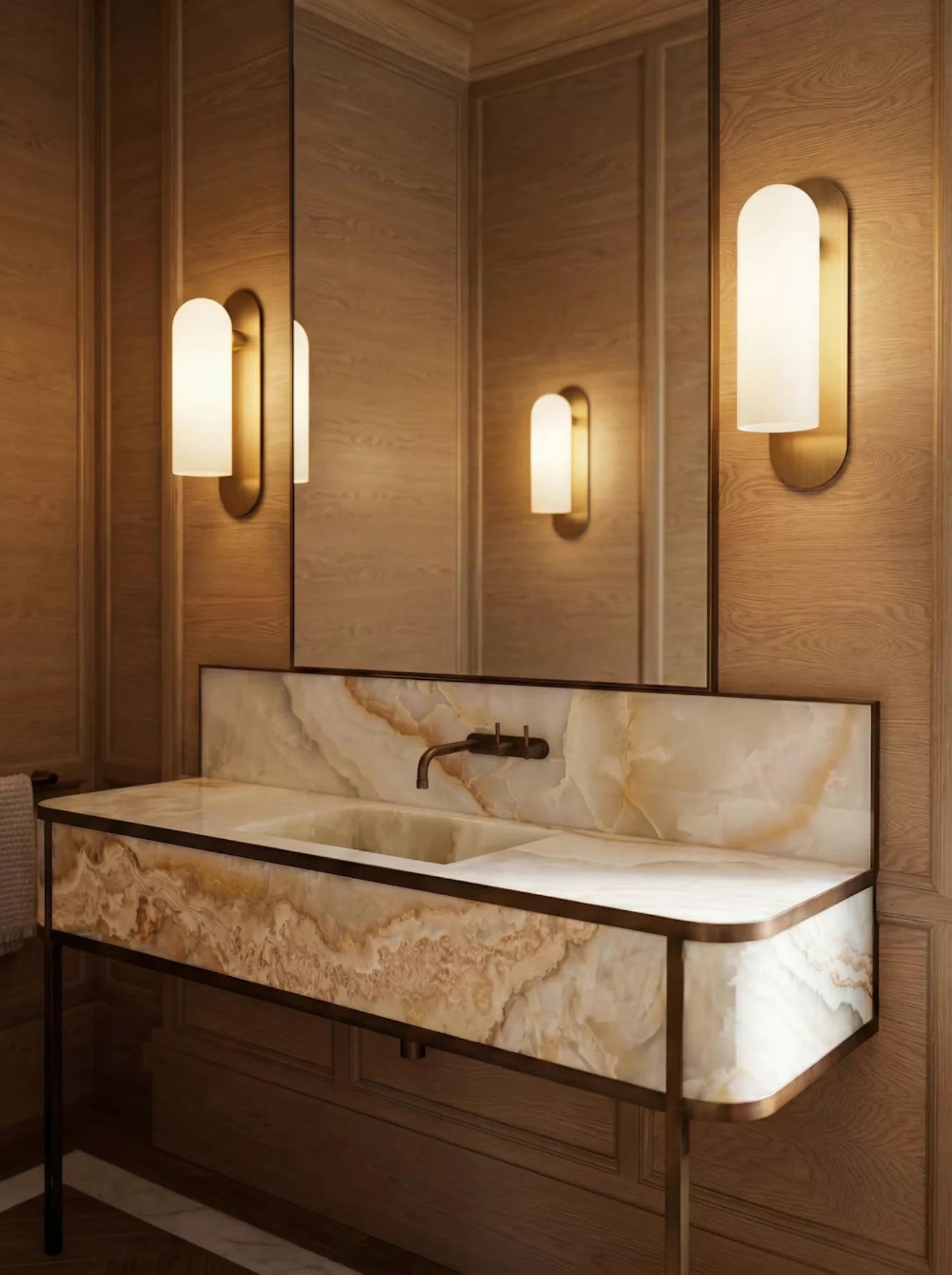 Odyssey Wall Sconce LG Opale mat Appliques