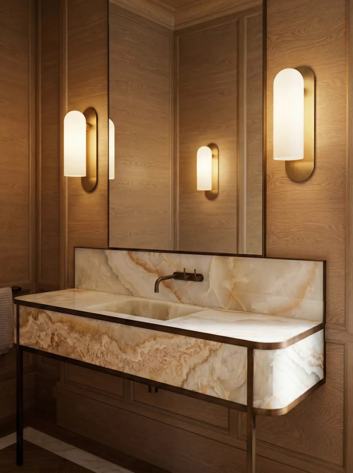 Odyssey Wall Sconce LG Opale mat Appliques