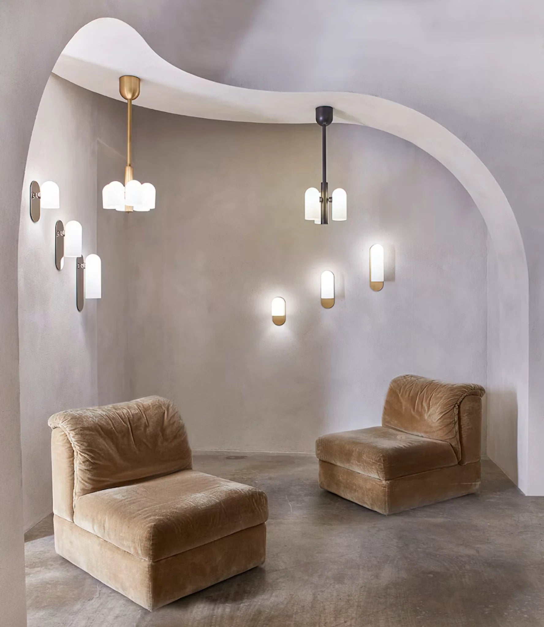 Odyssey Wall Sconce LG Opale mat Appliques