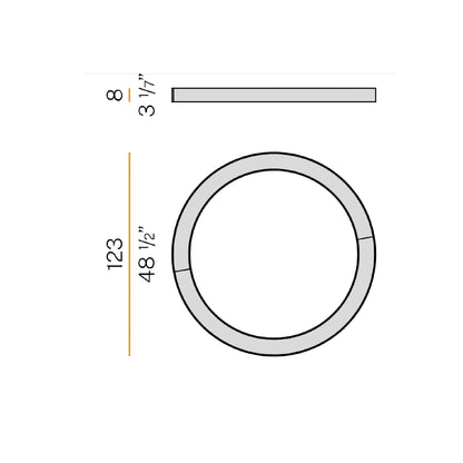 Silver Ring 120cm Appliques Plafonniers