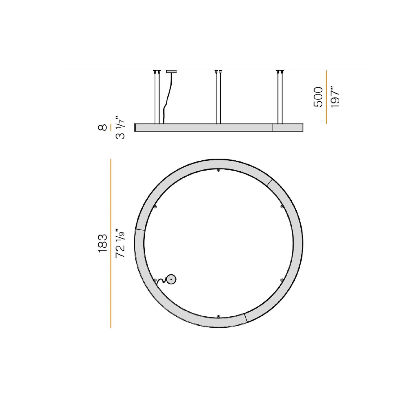 Silver Ring 180cm Suspensions