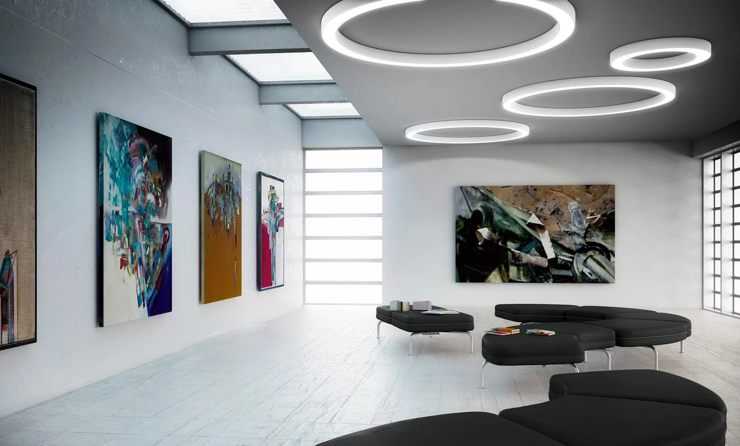 Silver Ring 180cm Appliques Plafonniers