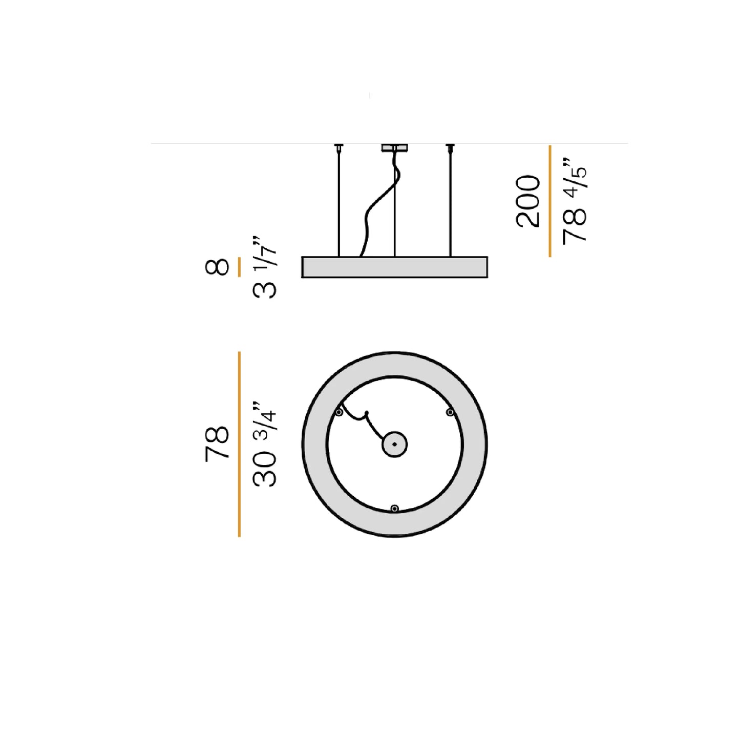 Silver Ring 80cm Suspensions