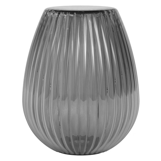 Tacoma Tulip Ribbed Glass Fumé Verres Accessoires