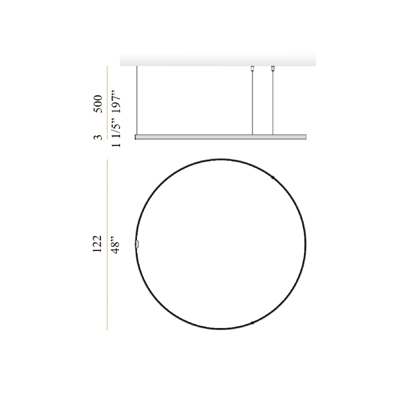 Zero Round 125cm 2700K Suspensions