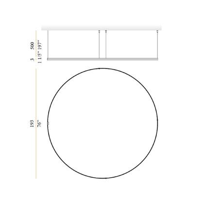 Zero Round 200cm 2700k Suspensions