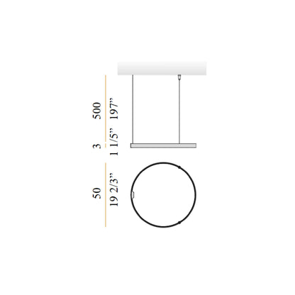 Zero Round 50cm 2700k Suspensions