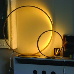 O2 Lampes de table LED Bois Ø60cm - HENRI BURSZTYN