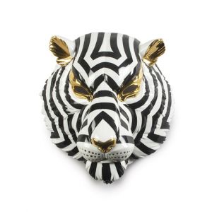  Masque Tigre Noir et Blanc - LLADRO